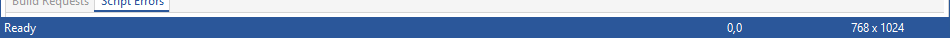 Picture showing the App Studio window's Status Bar.