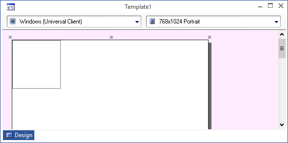 Picture showing a new ListView Template displayed in App Studio Workspace.