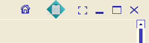 Picture showing the Home button on the Title Bar when the application toolbar is hidden in a Windows Desktop Standalone App.