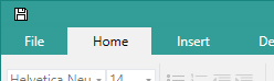 Picture showing the position of the File tab on the Ribbon in Form Studio.