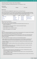 Picture showing the Import Stored Procedure dialog box where Form Studio has found one or more resultsets but no parameters.