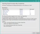 Picture showing the Import Stored Procedure dialog box where Form Studio has only found parameters.