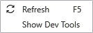Picture showing Refresh button.
