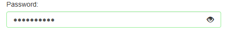 Picture showing Password box.