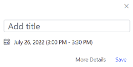 Picture showing the Schedule Event Dialog Box.