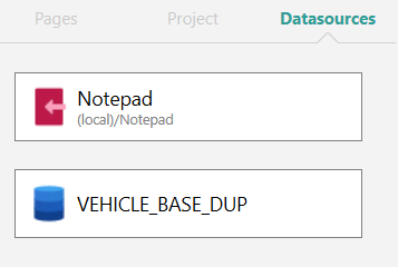 Picture of a Sample Datasource Entry Showing a Copied Project Name. 