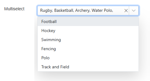 Picture showing the Delimiter Multiselect. 