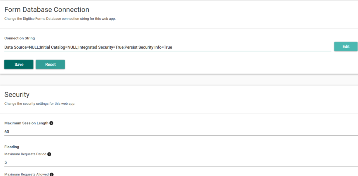 Picture showing Form Manager Configuration page.