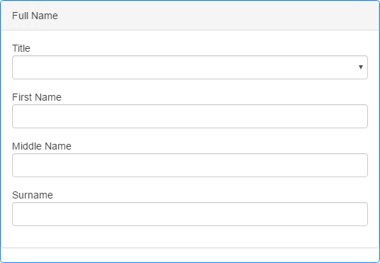 Picture showing the Complex Name Element.