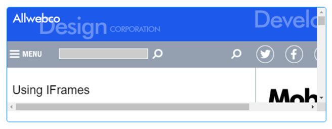 Picture Showing IFrame Element. 