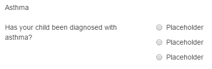 Radio List Placeholders. 