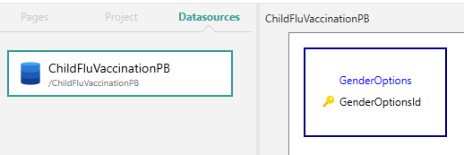 Picture showing a Dataset Thumbnail Next to the Datasources Tab. 