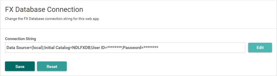 Picture showing Digitise Forms Database settings on Form Manager Configuration page.
