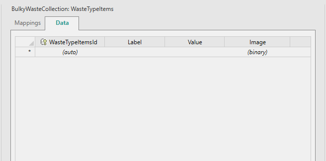 Picture showing the Mappings Data tab.