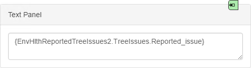 Picture showing the Text Panel Element with input mapping.